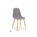 Jedálenská stolička FOX, farba: sivá