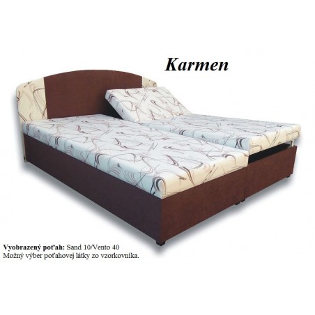 Polohovateľná posteľ KARMEN,poťah: Sand 10/Vento 40