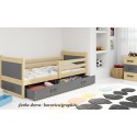 Detská posteľ RICO, farba dreva: borovica/graphite