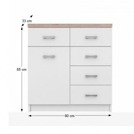 Komoda TOPTY typ 12 1D4S