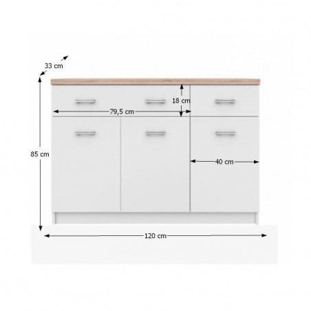 Komoda TOPTY typ 7 3D2S