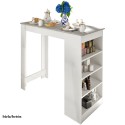 Barový stôl AUSTEN,farba dreva:biela/beton