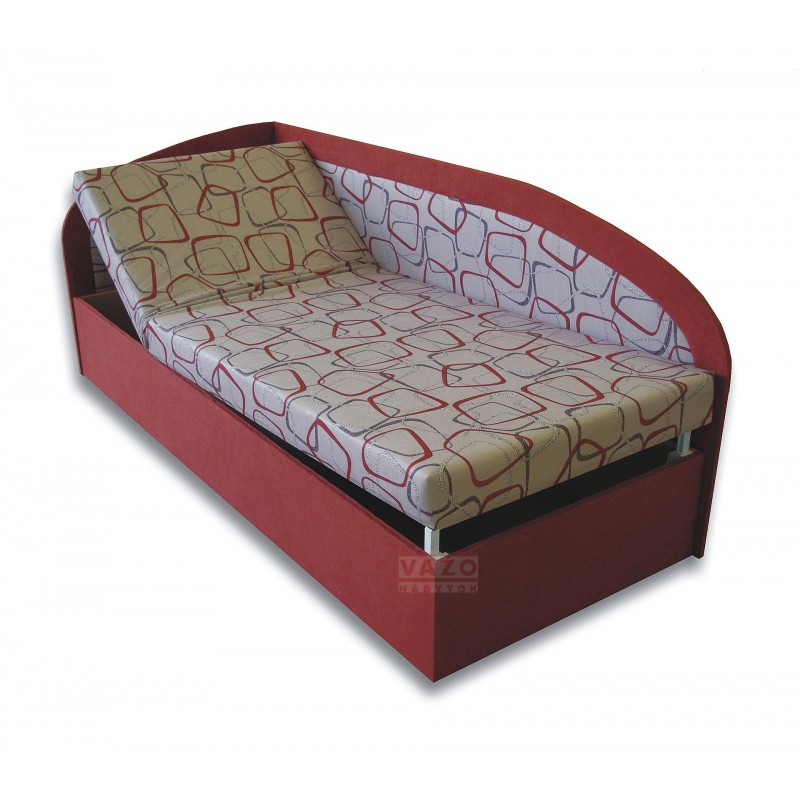 	Váľanda KAMILA - ľavá strana, poťah: Dodo 8A/Vento 56 tehlová