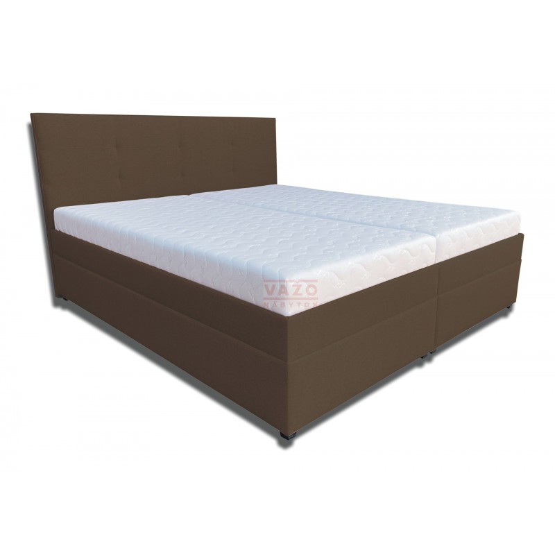 Posteľ DENISA (bez matracov, s roštami a úložným priestorom) - poťah: Twist 8 tmavohnedá