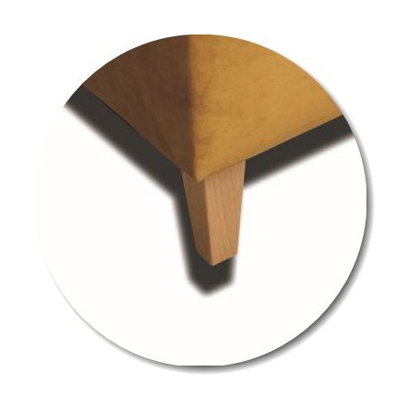 Posteľ LUJZA - detail nohy: výška 14 cm