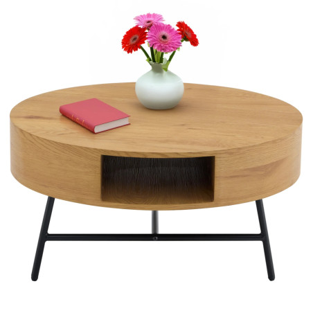 Konferenčný stolík Tarmon, dub/čierna