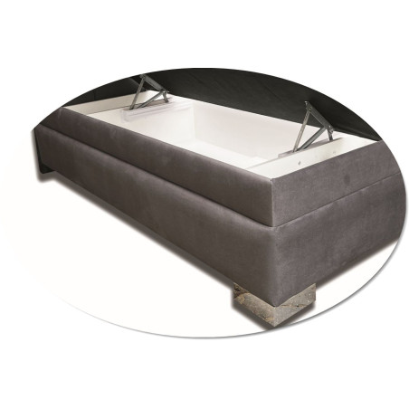 Celočalúnená posteľ, úložný priestor, záhlavie 115 cm,výška sedu 62 cm