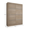 Skriňa s posúvacími dverami, dub sonoma/sivá, MERINA 150